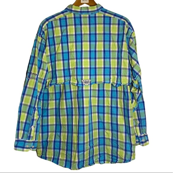 Columbia PFG Super Bonehead Omni Shade Button Up Long Sleeve Collared Shirt L - Picture 2 of 15